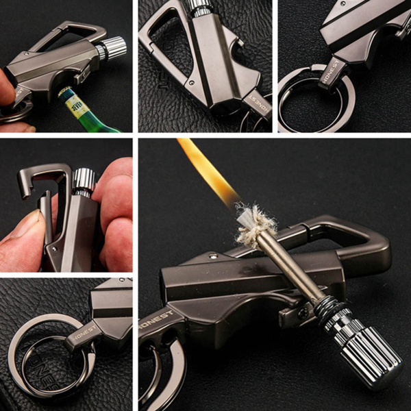 Waterproof Survival Strike Matches and Bottle Opener Key-chain