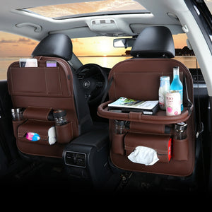 LEATHER CAR SEAT ORGANIZER AND STORAGE